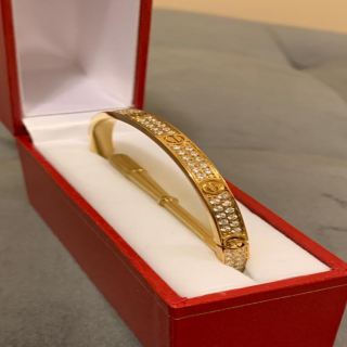 2 Row Crystal Love Bracelet