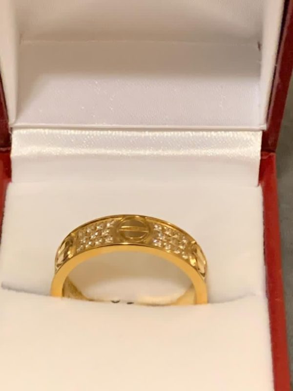 Rings 3 Rows Stones