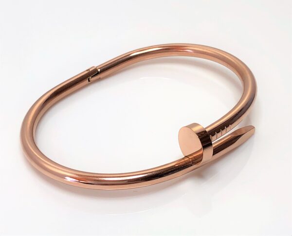 Stylish Nail Bangles without stones - 18K Gold Plated - Image 2
