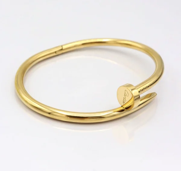 Stylish Nail Bangles without stones - 18K Gold Plated - Image 3
